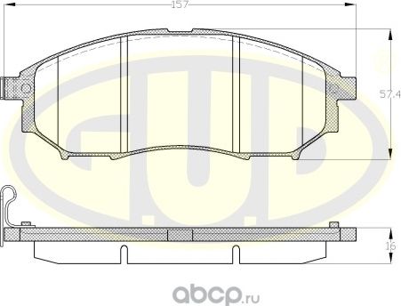 Колодки тормозные дисковые | перед | (G.u.d). Артикул GBP085214