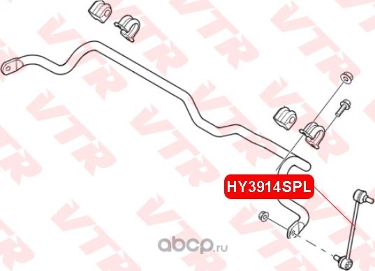 Тяга стабилизатора передней подвески (VTR). Артикул HY3914SPL
