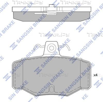 Тормозные колодки Sangsin Hi-Q. Артикул SP1741