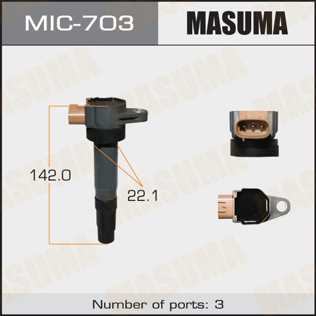 Катушка зажигания Masuma для Suzuki SX4 I (Classic) 2009-2014. Артикул MIC-703