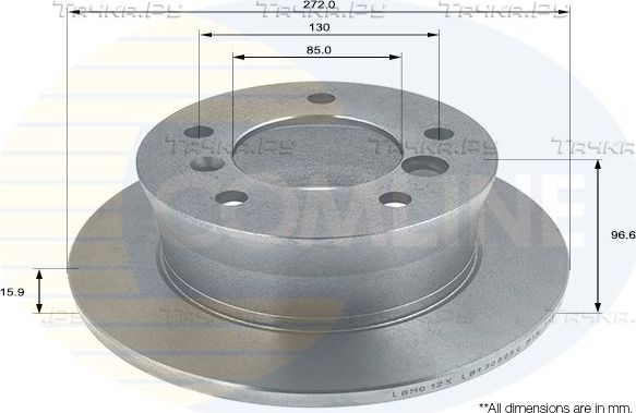 Тормозной диск Comline COATED. Артикул ADC1609