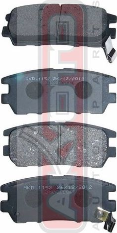 Тормозные колодки Akyoto Packing AKYOTO. Артикул AKD-1152