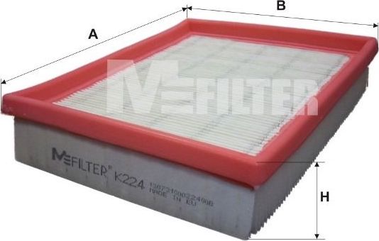 Воздушный фильтр MFilter. Артикул K 224