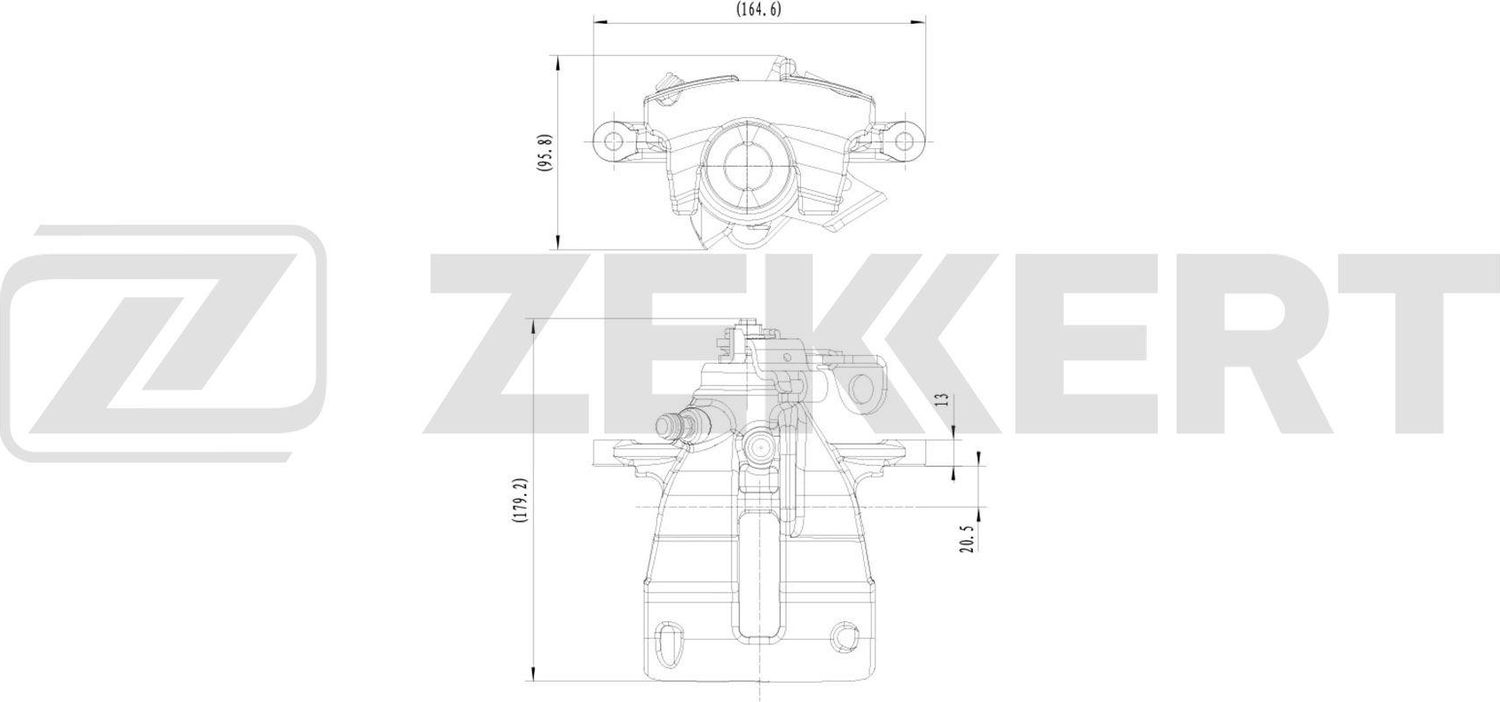 Тормозной суппорт Zekkert (Чугун). Артикул BS-8332