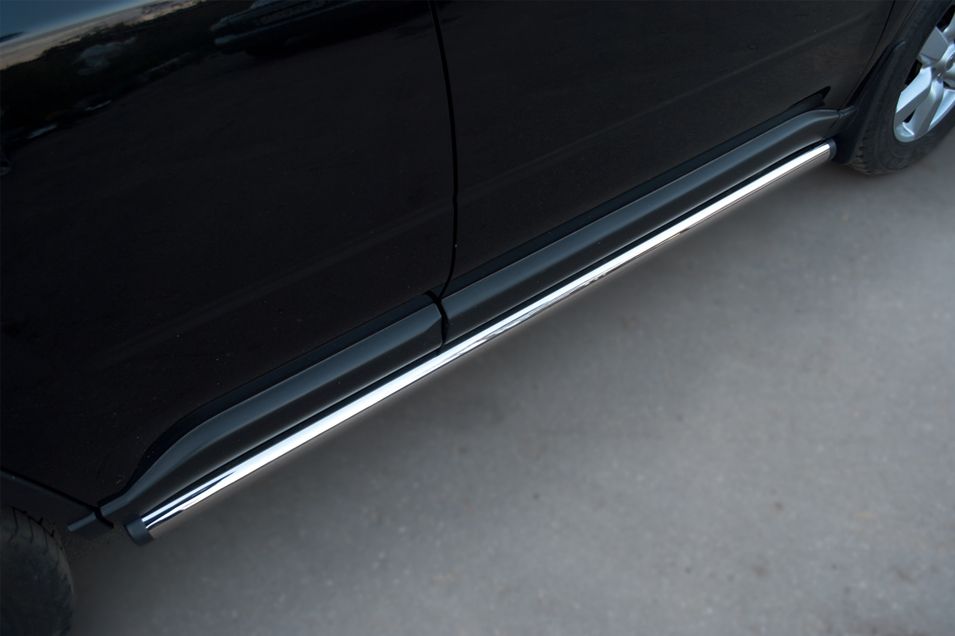 Защита порогов RusStal труба d63 (вариант 2) для Nissan X-Trail T31 2011-2014. Артикул NXT-0100902