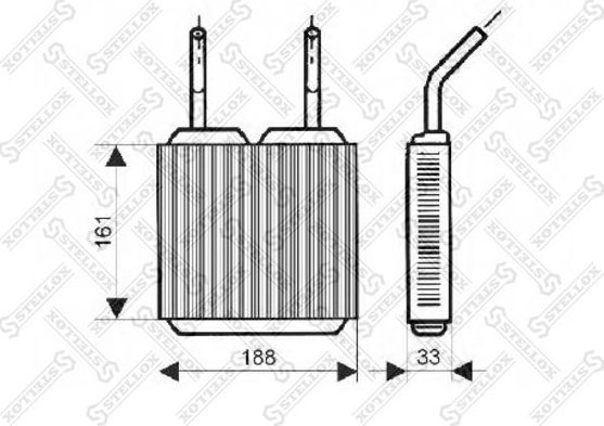 Радиатор отопителя (печки) Stellox для Opel Kadett E 1984-1992. Артикул 10-35045-SX