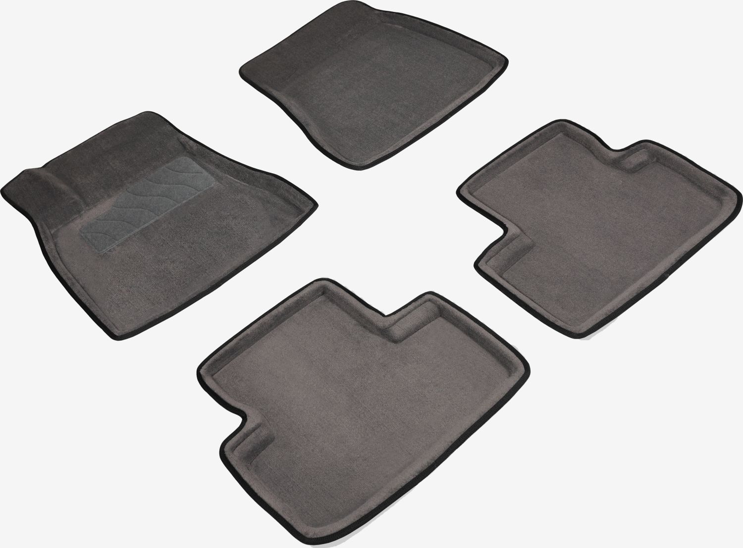 Коврики Seintex 3D ворсовые для салона Lexus LS IV 2006-2017 Серые. Артикул 81968