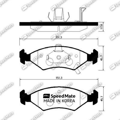 Тормозные колодки SpeedMate. Артикул SM-BPK007