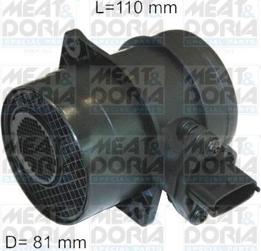 Датчик массового расхода воздуха (ДМРВ) Meat & Doria для Kia Bongo IV 2003-2026. Артикул 86107/1