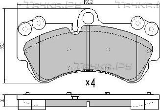 Тормозные колодки Fremax передние для Porsche Cayenne I (955) 2003-2010. Артикул FBP-1356