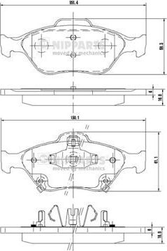 Тормозные колодки Nipparts. Артикул N3602130
