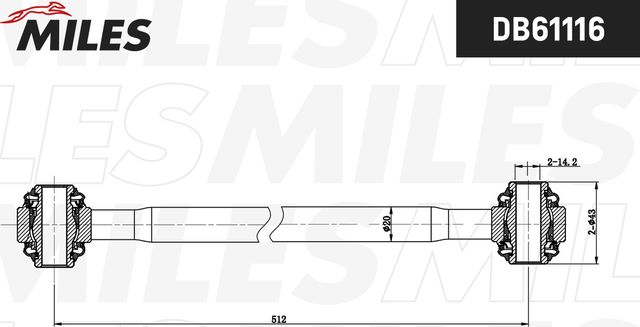 Поперечный рычаг Miles для Toyota Solara XV30 2003-2008. Артикул DB61116