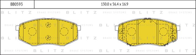 Колодки тормозные HYUNDAI/KIA IX20/SOUL 14- передн. (Blitz). Артикул BB0593