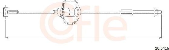 Трос ручника (тросик ручного тормоза) Cofle. Артикул 10.5416