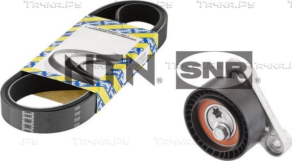Приводной ремень поликлиновой с роликами (комплект) NTN / SNR для Volkswagen up! I 2011-2020. Артикул KA857.38