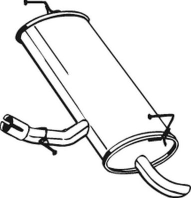 Глушитель (задняя часть) Bosal для Nissan Qashqai I 2007-2013. Артикул 145-201