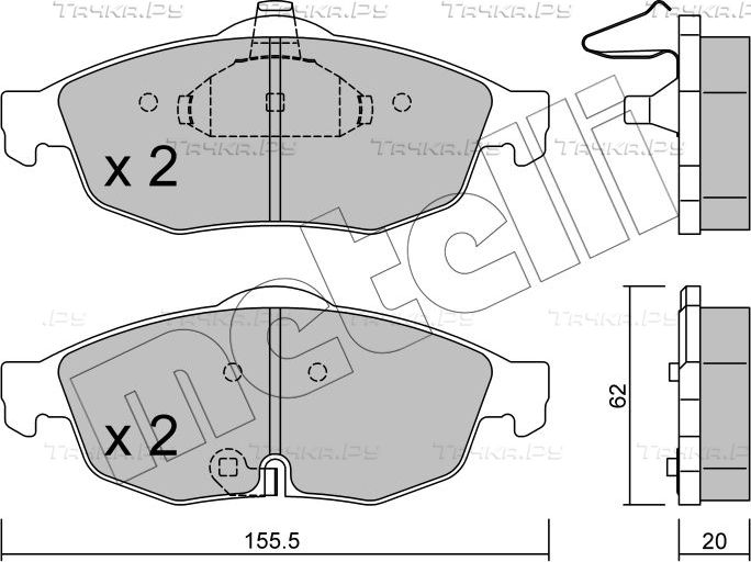 Тормозные колодки Metelli передние для Chrysler Sebring II 2001-2007. Артикул 22-0715-0