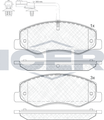 Тормозные колодки Icer. Артикул 142000