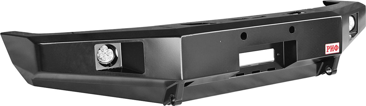 Бампер силовой РИФ передний c доп. фарами без защитной дуги для Toyota Land Cruiser 76/78 2007-2026. Артикул RIF076-10356