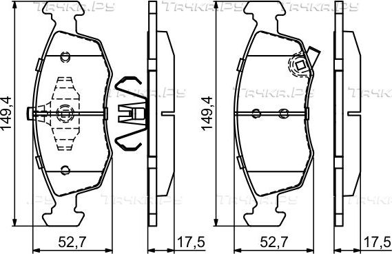 Тормозные колодки Bosch (Low-Metallic) передние для Fiat Panda III 2020-2026. Артикул 0 986 494 687