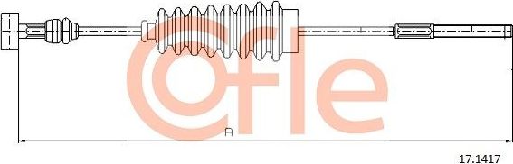 Трос ручника (тросик ручного тормоза) Cofle передний для Toyota Ipsum II (M20) 2001-2009. Артикул 92.17.1417