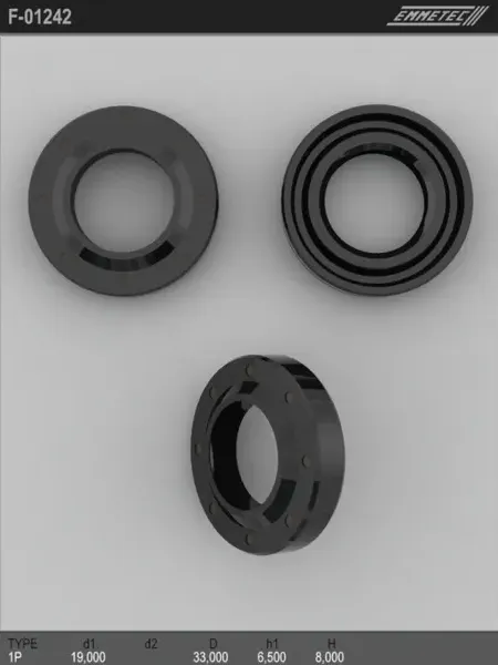 Сальник рулевой рейки 19 33 6.5/8 (Emmetec). Артикул F01242