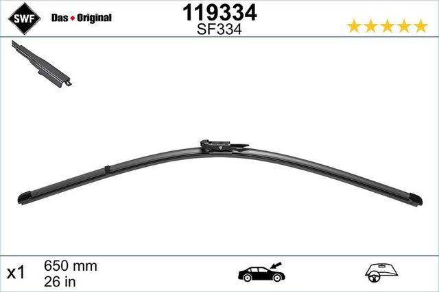 Щетка стеклоочистителя (дворник) SWF для Citroen C1 II 2014-2026. Артикул 119334