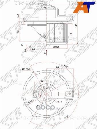 МОТОР ПЕЧКИ TOYOTA COROLLARUNXALLEXSPACIOZE12 (SAT). Артикул ST8710312050