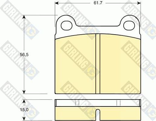 Тормозные колодки Girling передние для Talbot Horizon 1978-1981. Артикул 6101012