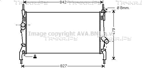 Радиатор охлаждения двигателя AVA для Ford Transit Torneo VII 2006-2014. Артикул FD2405