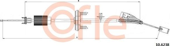 Трос ручника (тросик ручного тормоза) Cofle. Артикул 92.10.6238