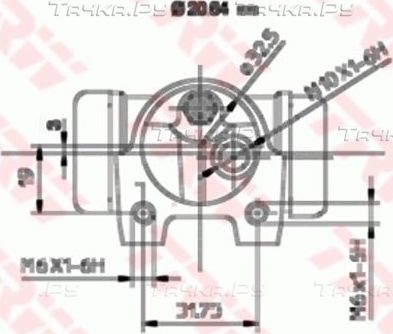 Тормозной цилиндр TRW задний правый для Volvo 460 1989-1996. Артикул BWF118