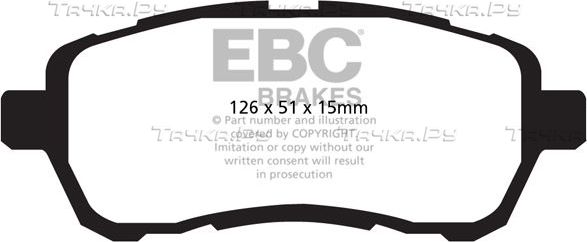 Тормозные колодки EBC Brakes передние для Suzuki Swift III 2005-2011. Артикул DP22003