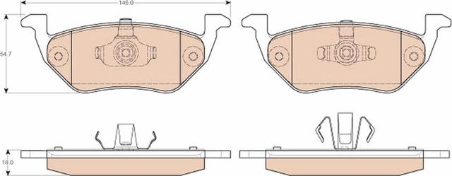 Тормозные колодки TRW. Артикул GDB1754