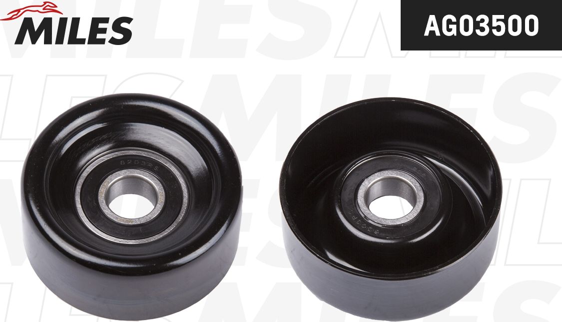 Натяжной ролик (натяжитель) приводного поликлинового ремня Miles. Артикул AG03500