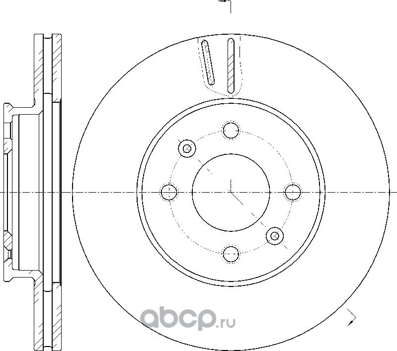 Диск тормозной вентилируемый (G-Brake). Артикул GR20548