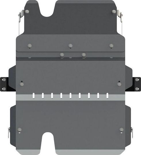 Защита алюминиевая Шериф (5 мм) для картера, КПП, РК Toyota Land Cruiser 76 2012-2026. Артикул 24.2562