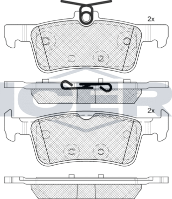 Тормозные колодки Icer задние для Ford Fiesta VII 2017-2026. Артикул 182174-200