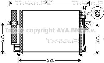 Радиатор кондиционера (конденсатор) AVA (алюминий). Артикул HY5090D