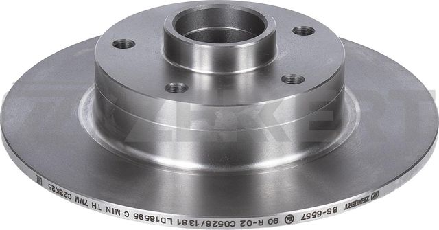 Тормозной диск Zekkert задний для Renault Fluence I 2013-2017. Артикул BS-6557