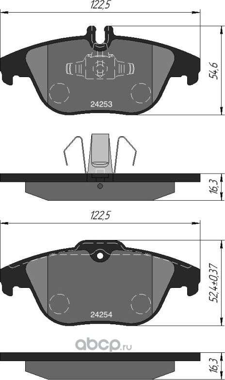 Колодки тормозные дисковые задние к-т MERCEDES W204/X204 07- (Kotl) Kotl. Артикул 1738kt