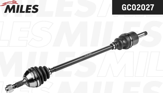 Полуось (привод в сборе, приводной вал) Miles правая для Citroen AX 1986-1998. Артикул GC02027