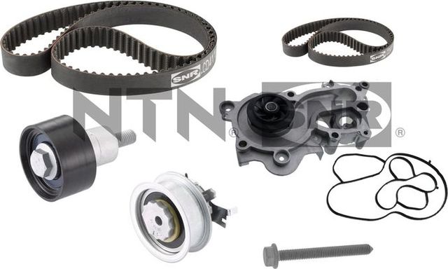 Помпа (водяной насос) с комплектом ремня ГРМ NTN / SNR. Артикул KDP457.750