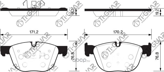 Тормозные колодки (TI-Guar). Артикул TG0094