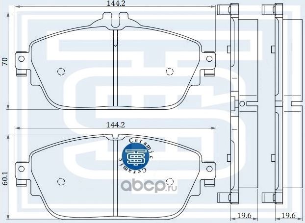 Колодки тормозные передние, Ceramic (Starke). Артикул 172623