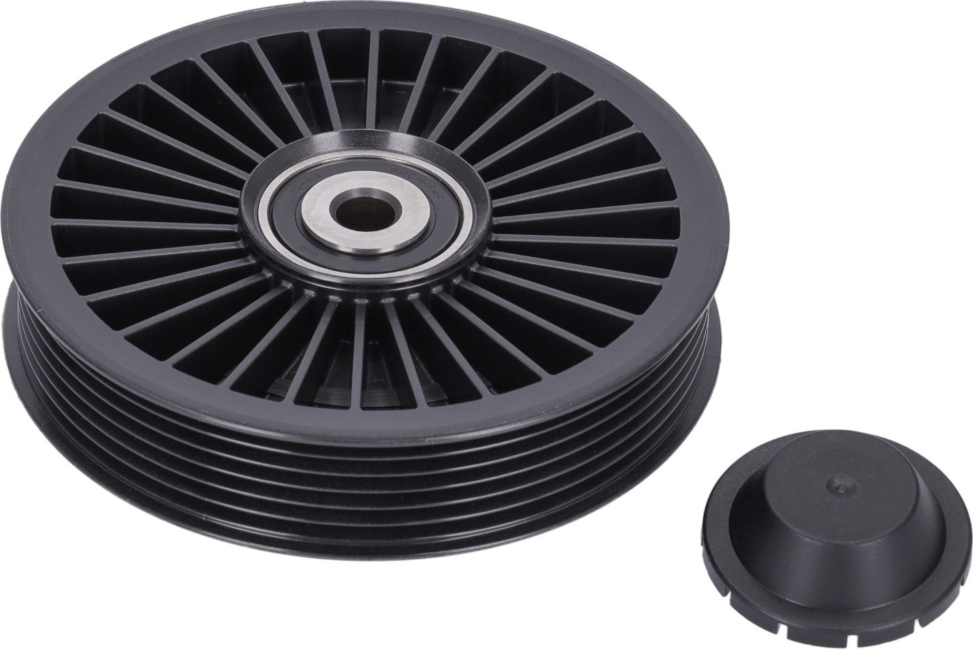 Направляющий (ведущий) ролик приводного поликлинового ремня SWAG (полимерный материал). Артикул 55 03 0027