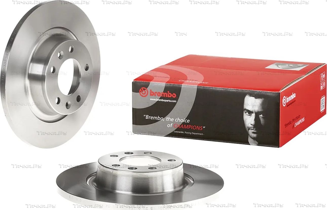 Тормозной диск Brembo задний для Peugeot Expert II 2007-2016. Артикул 08.A456.10
