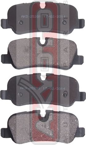Тормозные колодки Akyoto Packing AKYOTO. Артикул AKD-25201