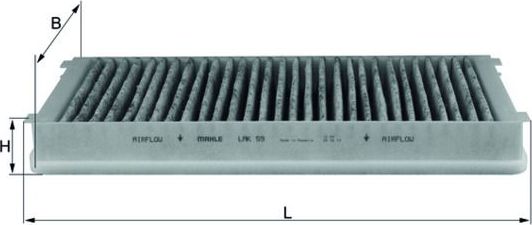 Салонный фильтр Mahle. Артикул LAK 59