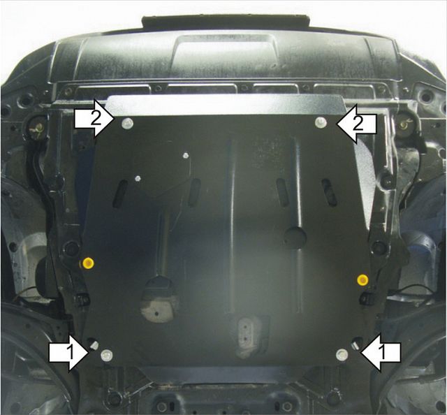 Защита Мотодор для картера, КПП Nissan X-Trail T31 2007-2014. Артикул 01426